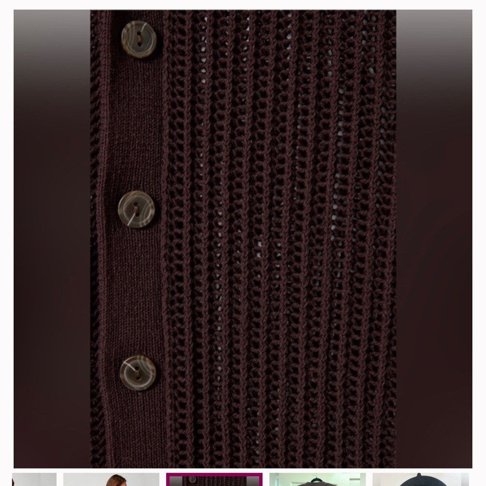 Urban Outfitters BDG Unisex Beach Cardigan NWOT in Brown - Picture 5 of 9
